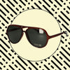 Spectrum Spectrum Lunettes de soleil Vintage Pilote Brown Mesdames