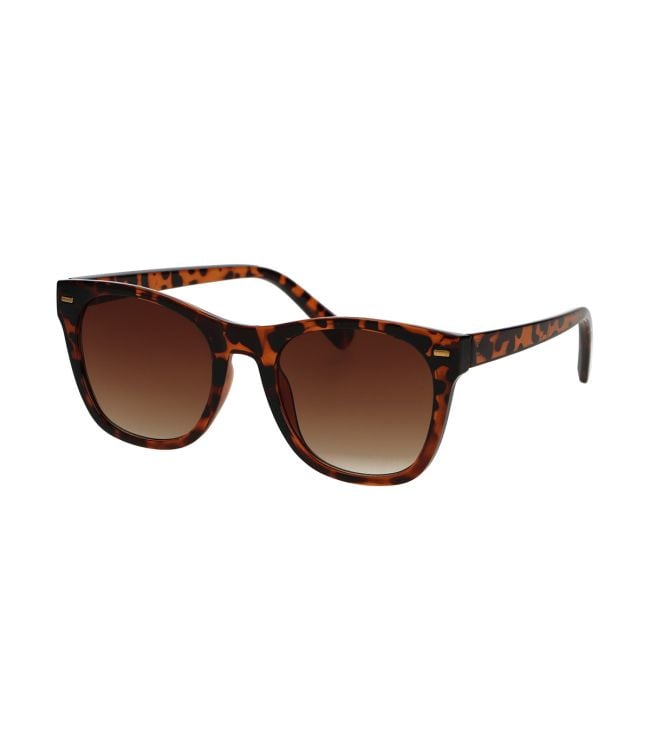 Spectrum Spectrum Lunettes de soleil Déclaration carrée Tortoise brillante dames