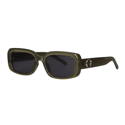 Spectrum spectrum lunettes de soleil tendance angle vert verre de fumée femmes