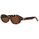 Lunettes de soleil Spectrum ovales verre marron havane dames