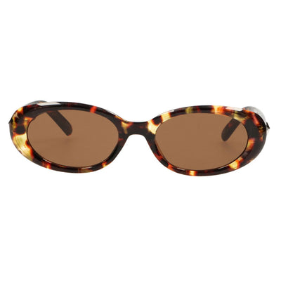 Lunettes de soleil Spectrum ovales verre marron havane dames