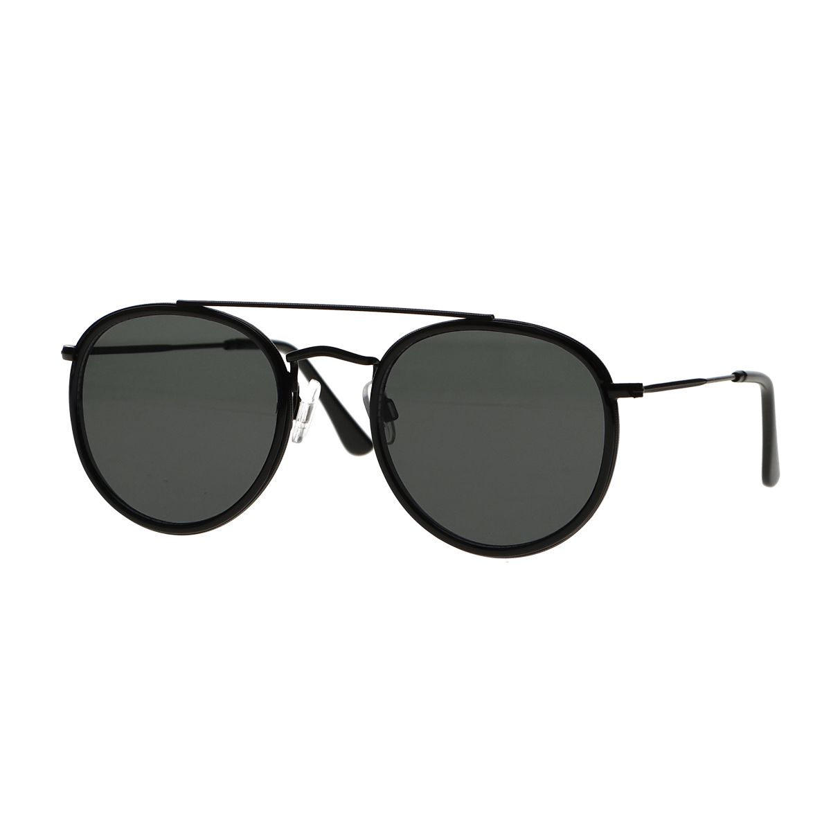 Spectrum Spectrum Lunettes de soleil Double Bridge Green Black Verre Men de verre
