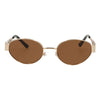 Lunettes de soleil Spectrum rétro ovale métal verre marron