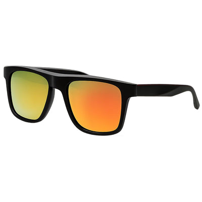 Lunettes de soleil polarisées Spectrum carrées noir mat orange homme