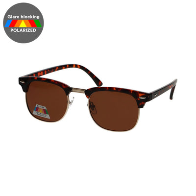 Spectre Spectrum Polaris Sunglasses Club Square Havana Gold Brown Unisexe