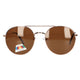 Lunettes de soleil polarisées Spectrum pilote verre marron unisexe