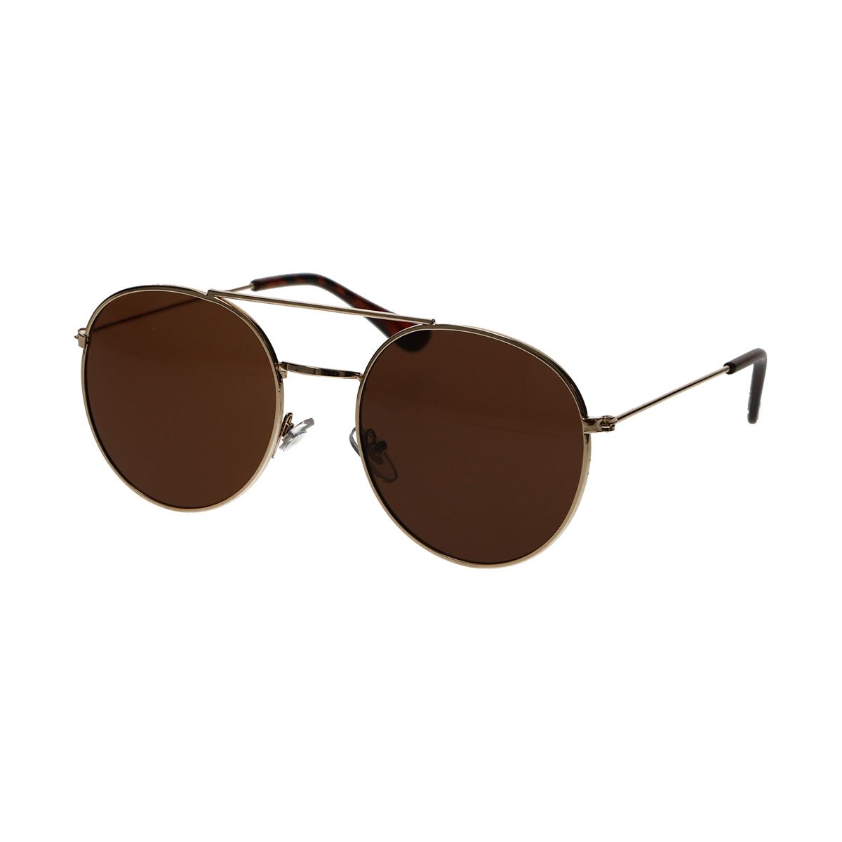 Spectrum Spectrum Lunettes de soleil rond Gol Metal Brown Unisexe