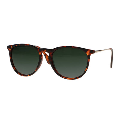 Spectrum Spectrum Lunettes de soleil Tortoise Gold Green Glass Unisexe