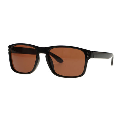 Spectrum Spectrum Lunettes de soleil Black Recangle Brown Glass Unisexe