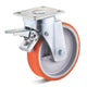 Roulette pivotante Torwegge + frein robuste 150x40mm