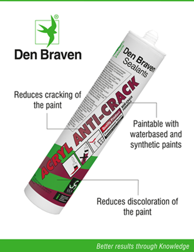 Den braven avaler mastic acrylique anti-fissure 310ml blanc - 11615201 - 11615201
