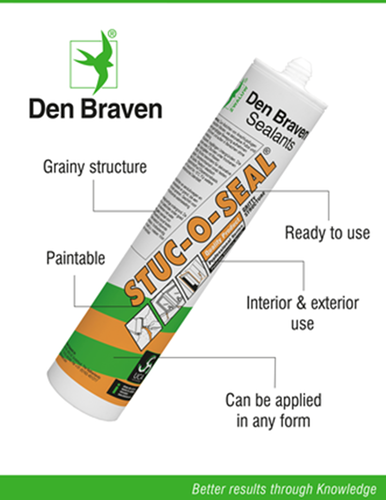 Den braven hirondelle stuc-o-seal 310ml blanc - 10114401 - 10114401