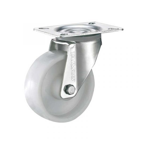 Roue pivotante Tarsus 100mm. blanc