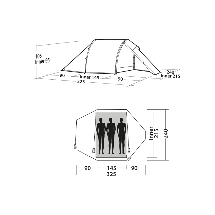 Camp facile - Tent compact Vega 300 Easy Camp Vega 300