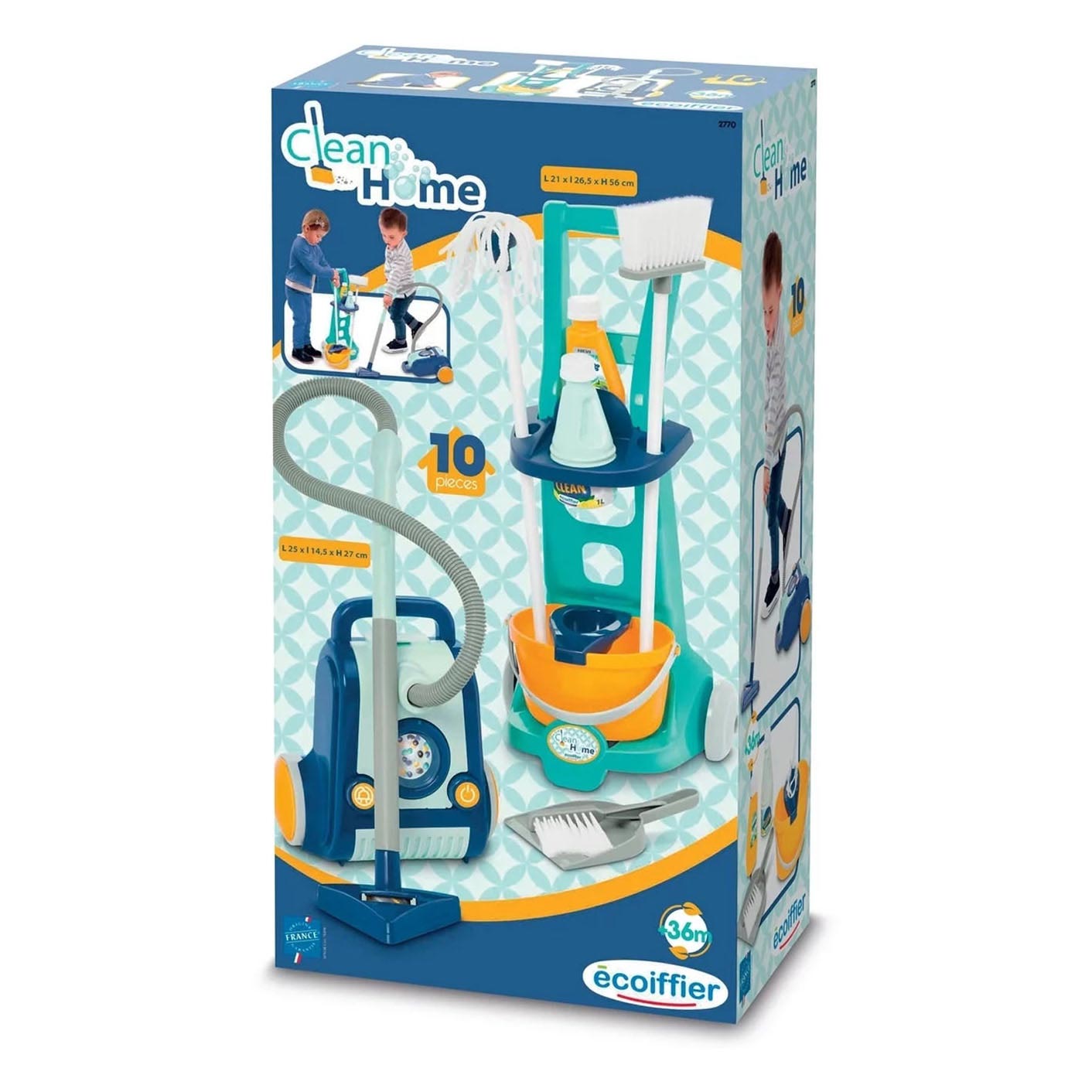 Ecoiffier Clean Home Nettaire Cart avec aspirateur