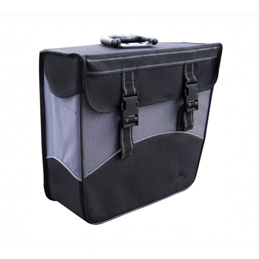 Greenlands Single bag black white, right. size 37x33x14 cm, capacity 20 litres