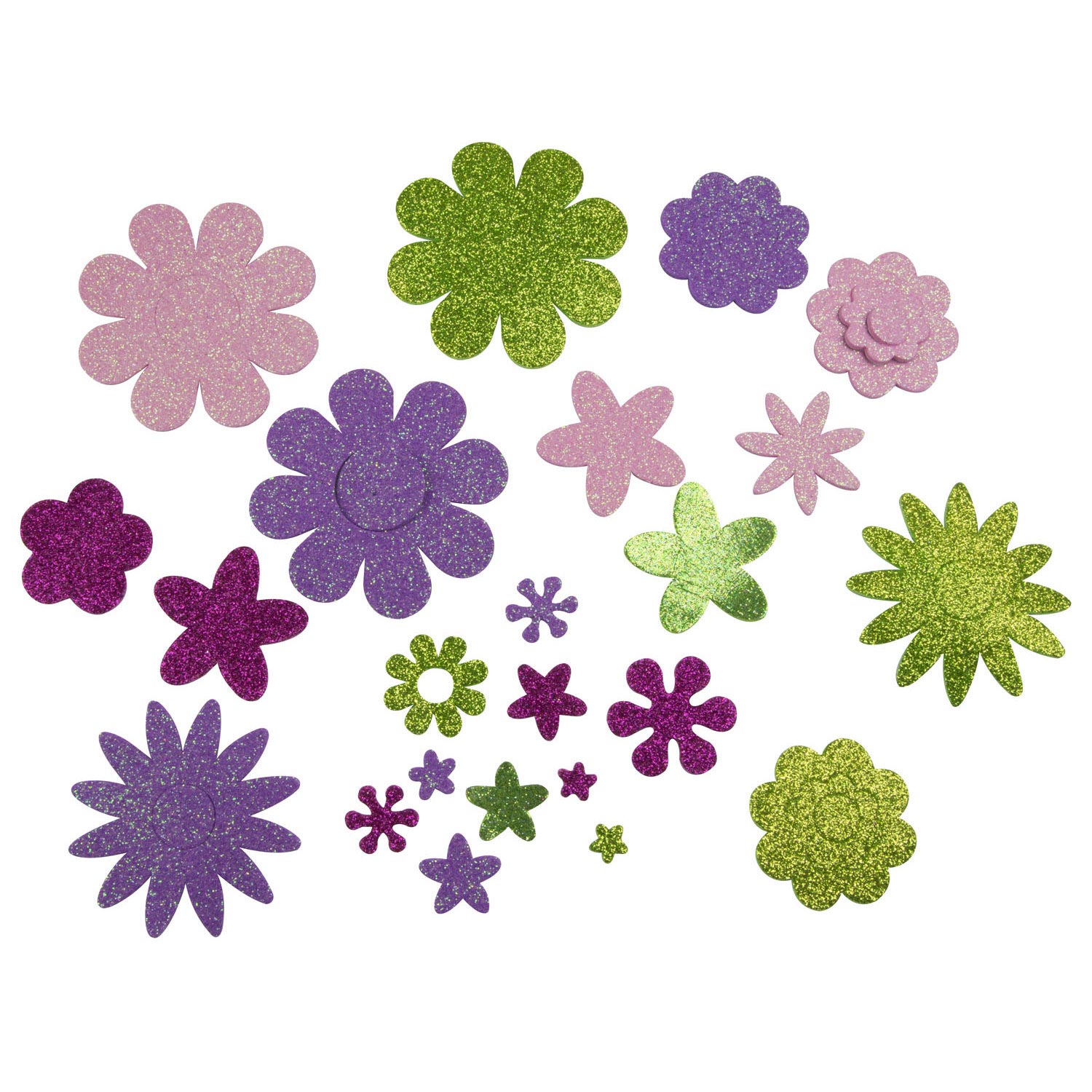 Craft autocollants fleurs, 200st.