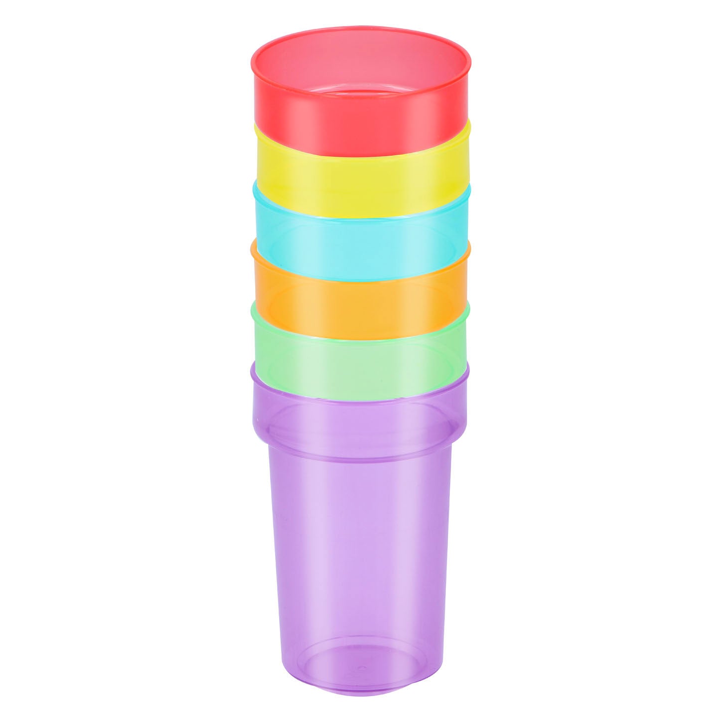 Tasse de boisson en plastique avec paille 387 ml, 6e.