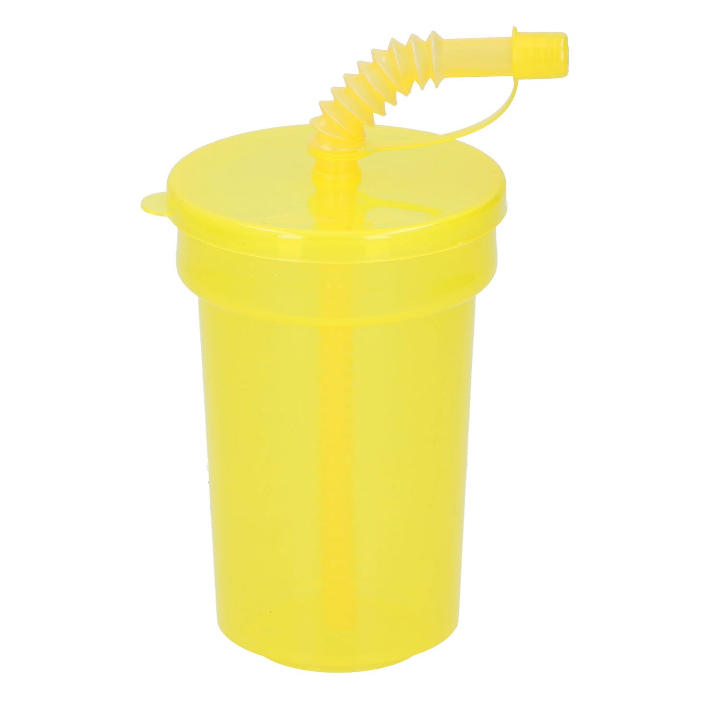 Tasse de boisson en plastique avec paille 387 ml, 6e.