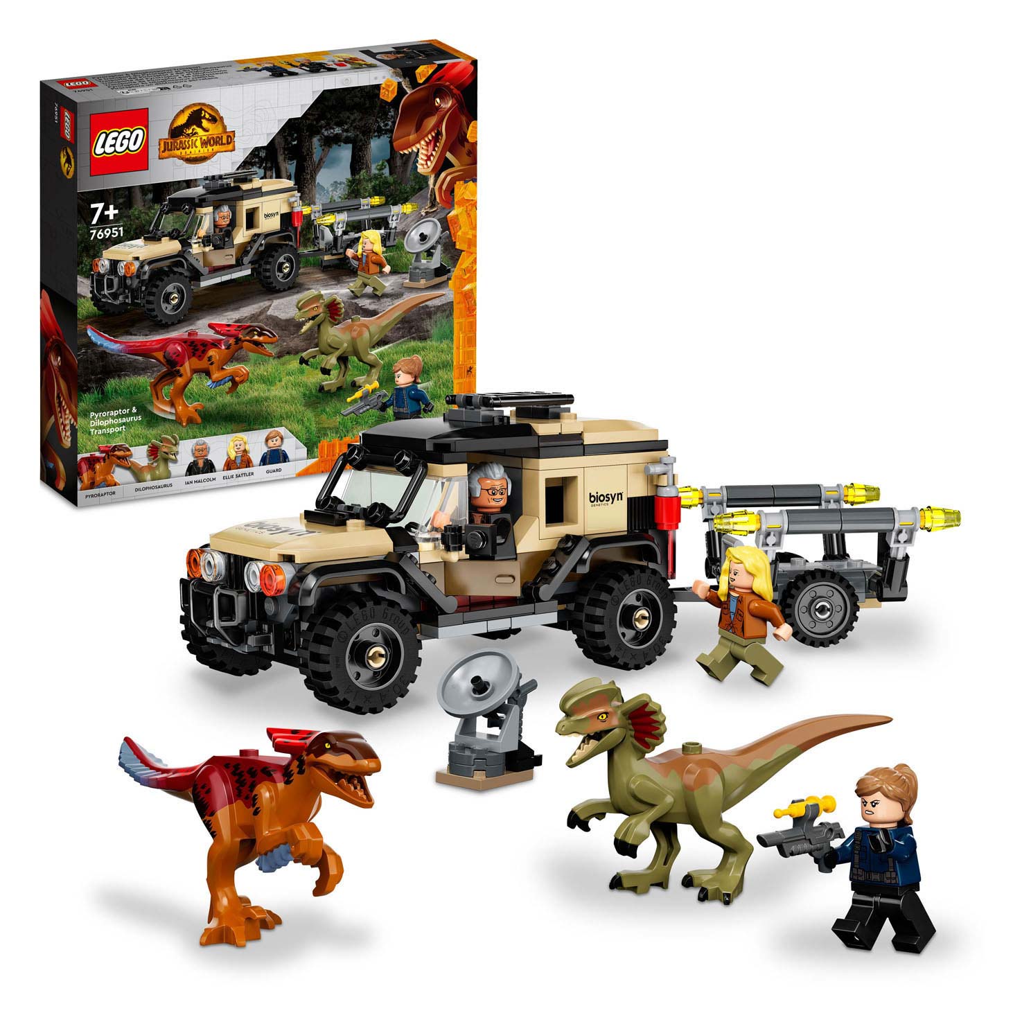 LEGO LEGO Jurassic 76951 Pyroraptor et Dilophosaurus Transport