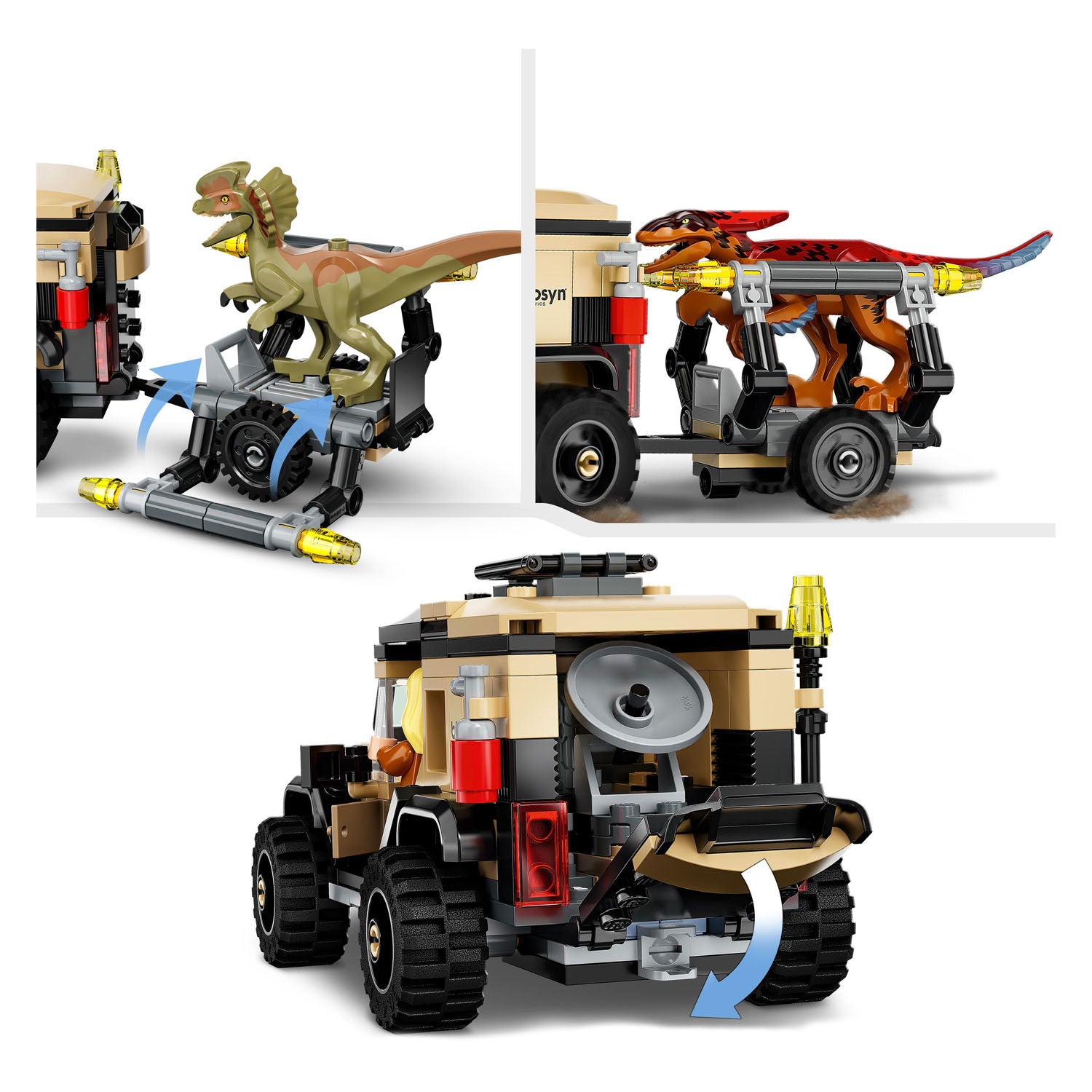 LEGO LEGO Jurassic 76951 Pyroraptor et Dilophosaurus Transport