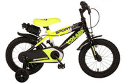 Volare Sportivo Children's Bicycle - Boys - 14 pouces - Black jaune néon - deux freins à main - 95% assemblés - afbeelding 1
