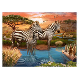 Ravensburger Puzzle Zebras à The Drinking Place, 500ST. - afbeelding 2