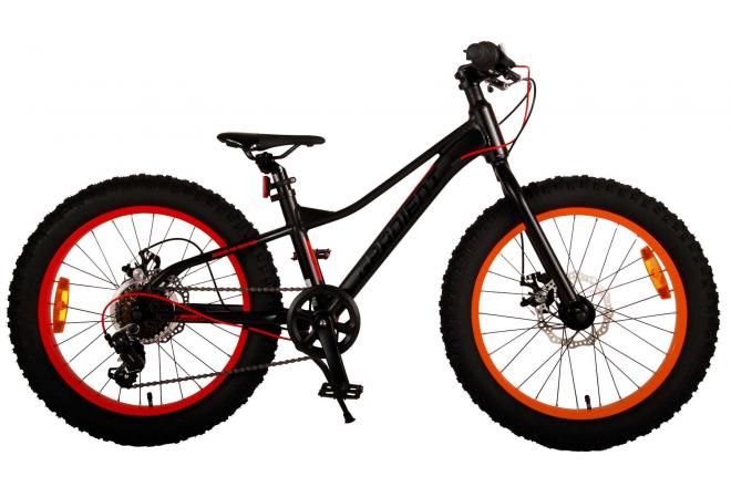 Volare Gradient Children's Bicycle - Boys - 20 pouces - Black Orange Red - 6 Speed ​​- Prime Collection
