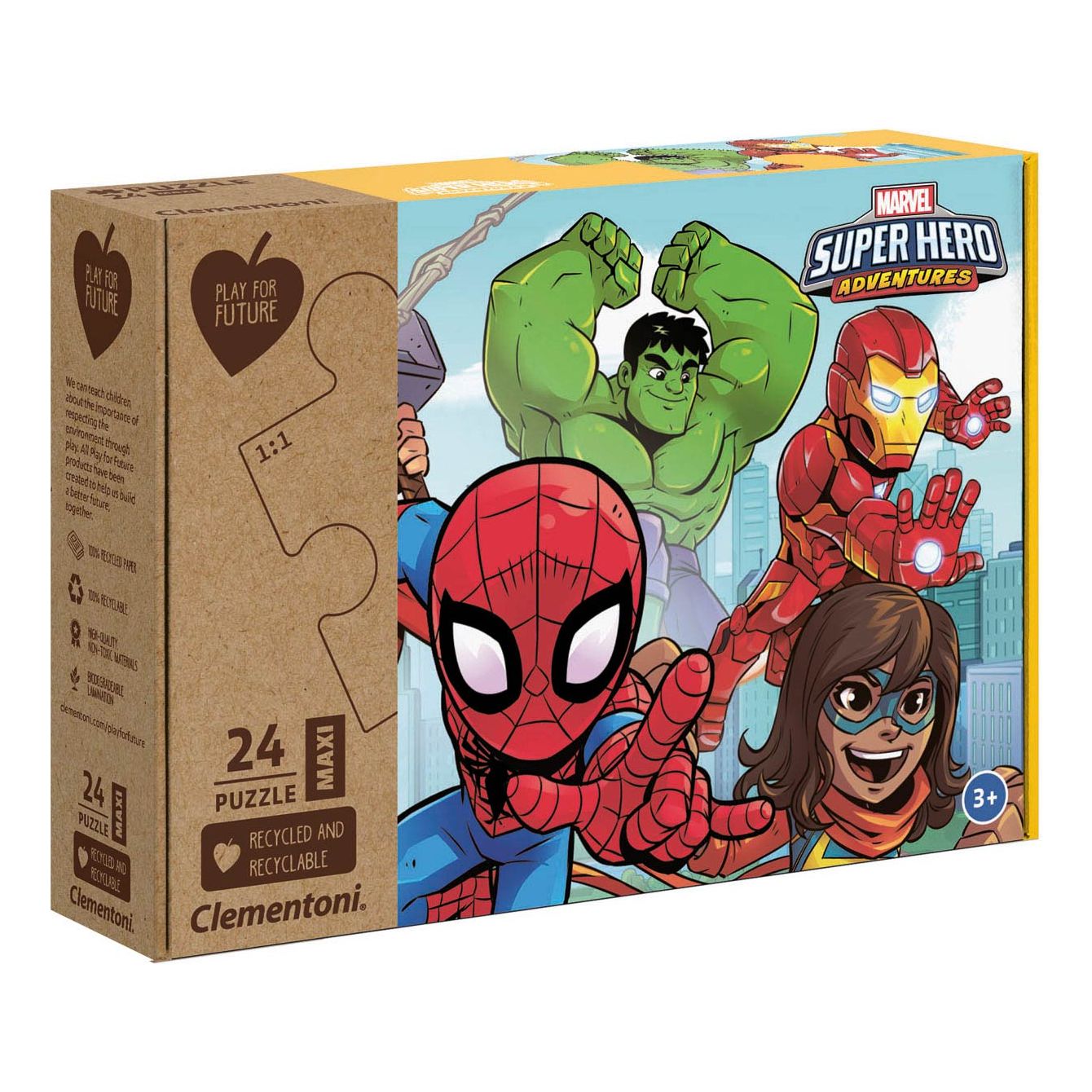 Clementoni Play for Future Maxi Puzzle - Superheroes, 24s.