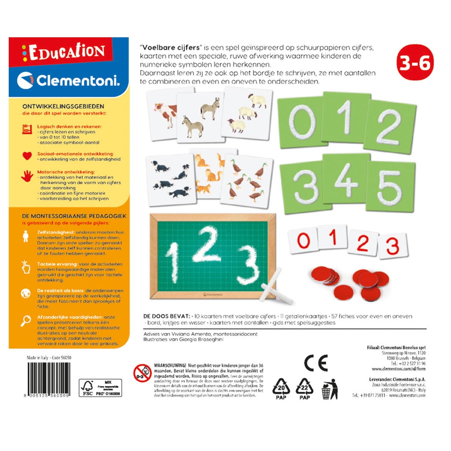 Clementoni Education Montessori Numéro de sensable
