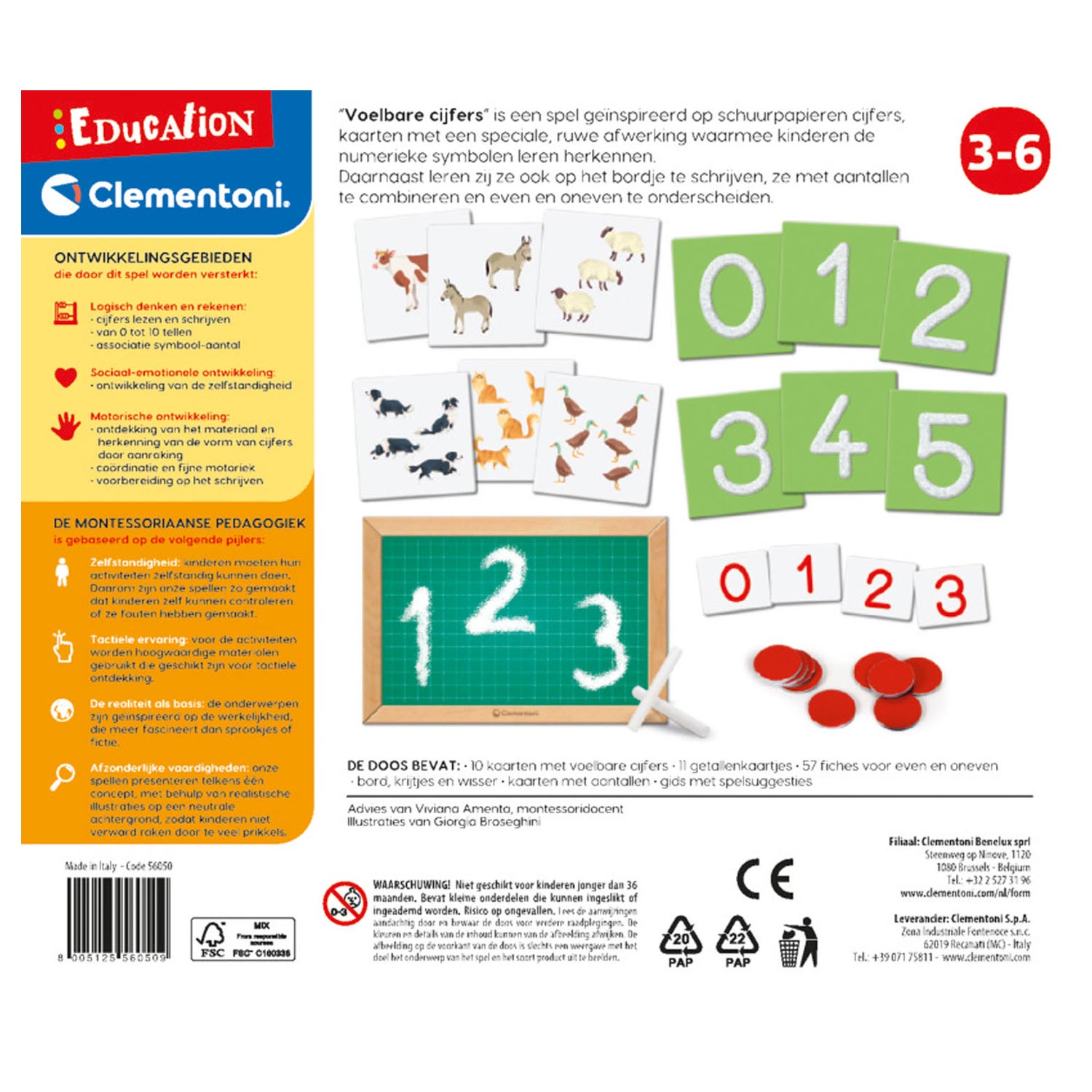 Clementoni Education Montessori Numéro de sensable