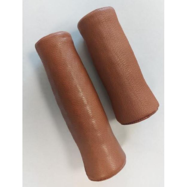 Poignées cuir véritable marron 120 90