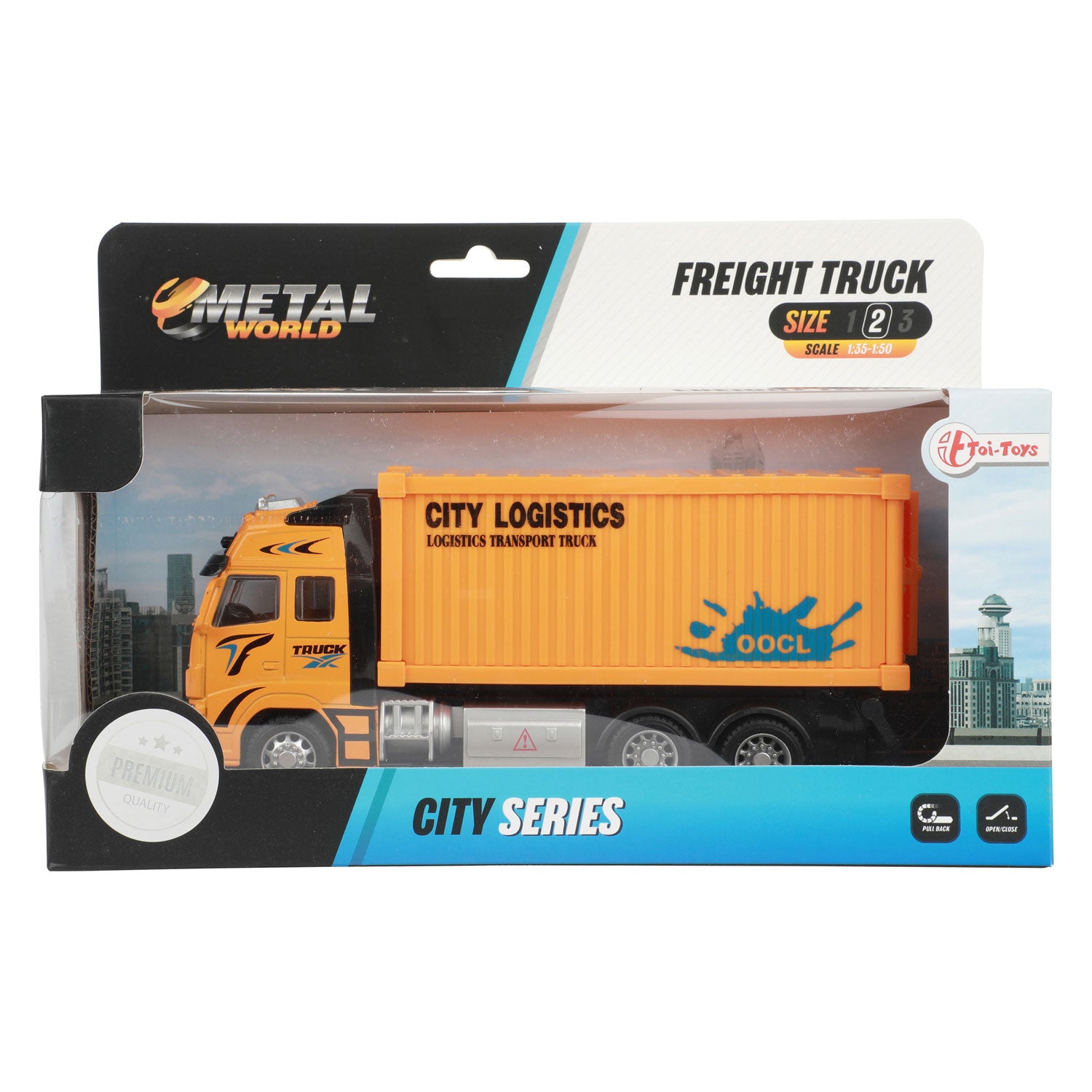 Camion à conteneurs de traction en métal 1:38