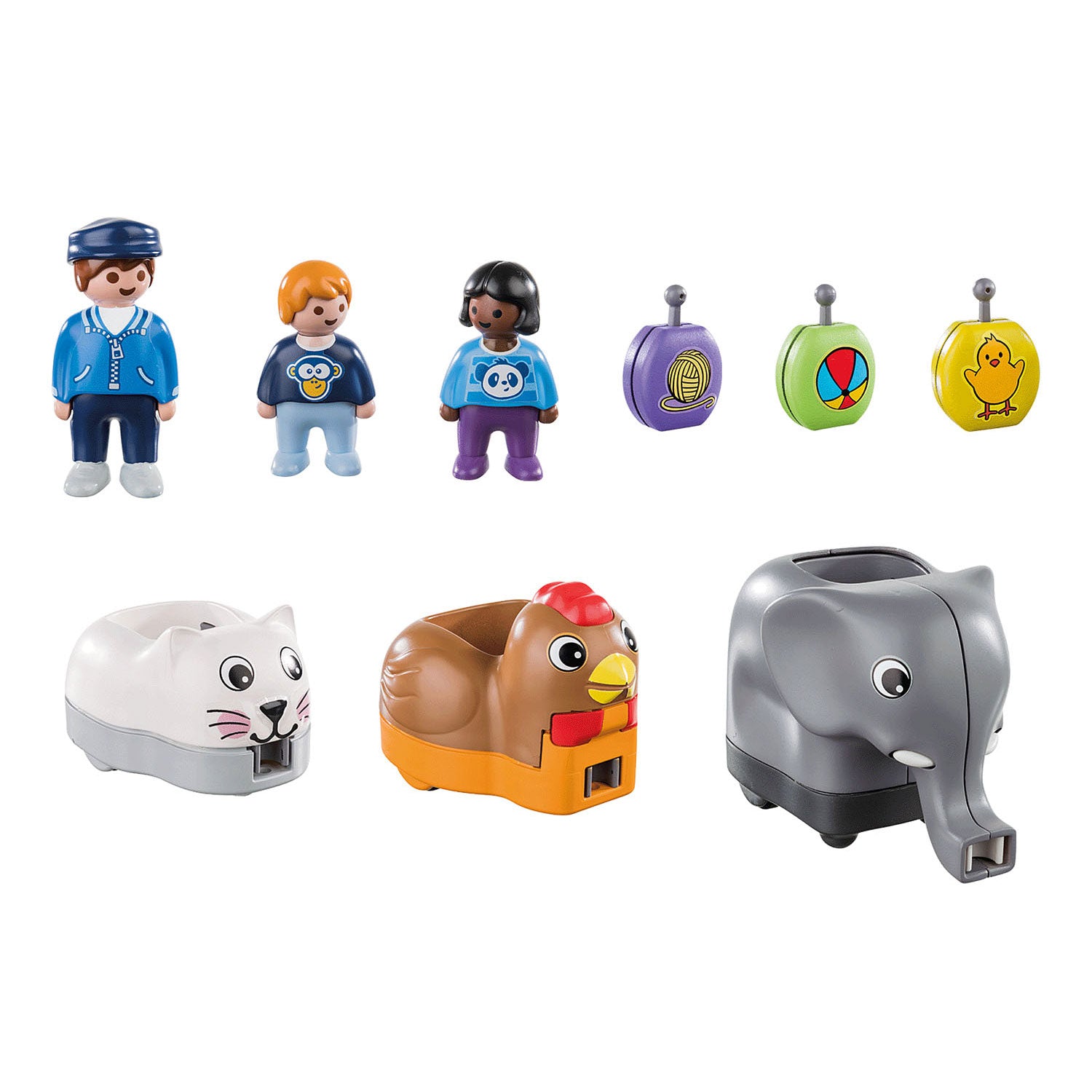 Playmobil 1.2.3. Train d'animaux 70405