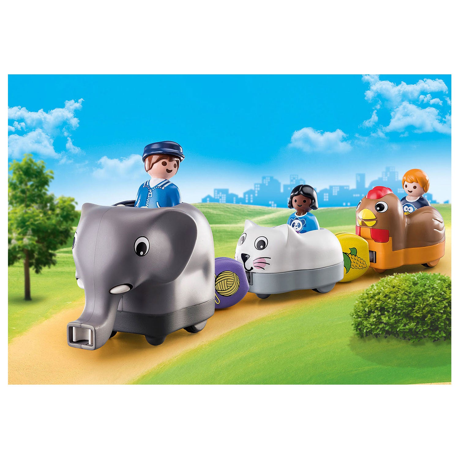 Playmobil 1.2.3. Train d'animaux 70405