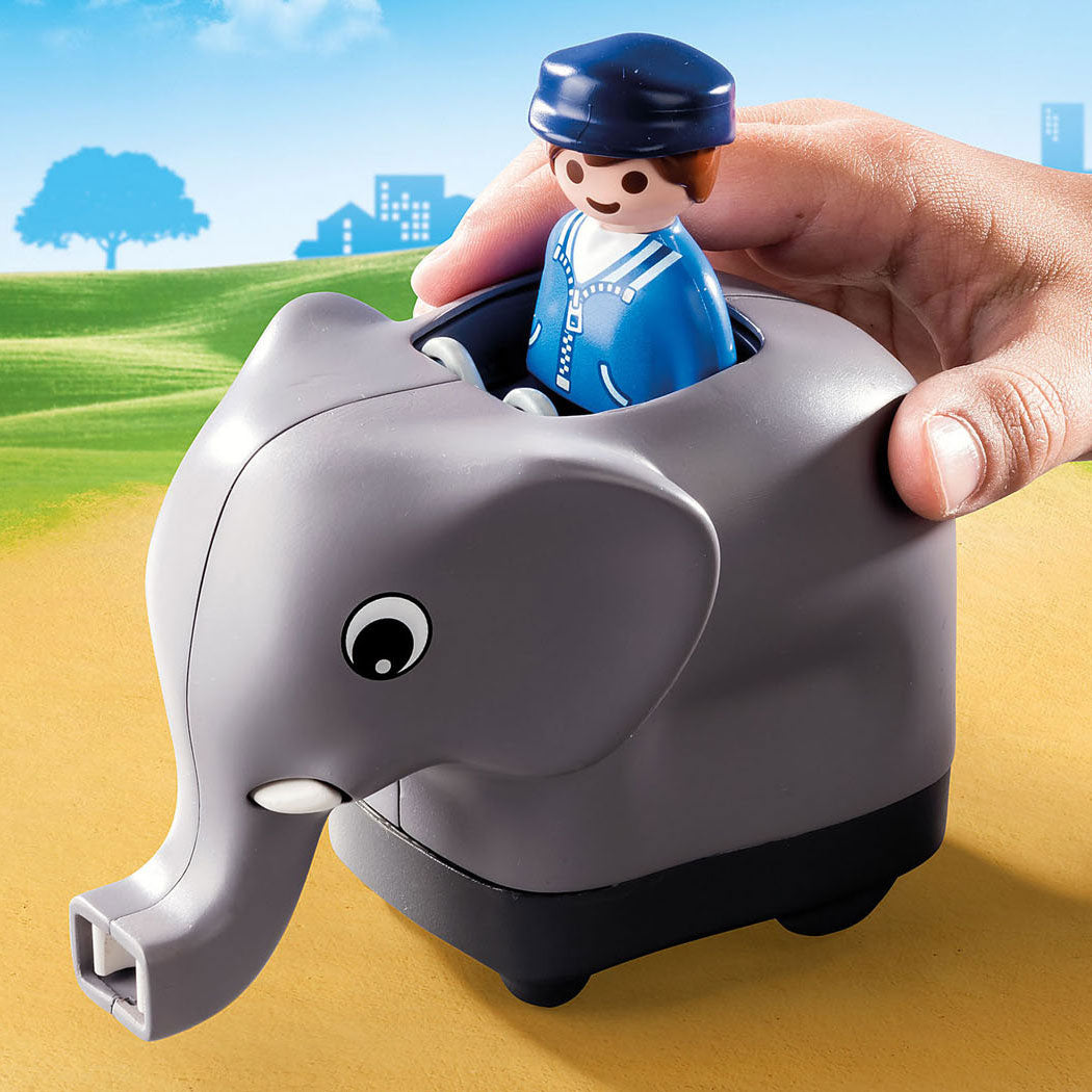 Playmobil 1.2.3. Train d'animaux 70405