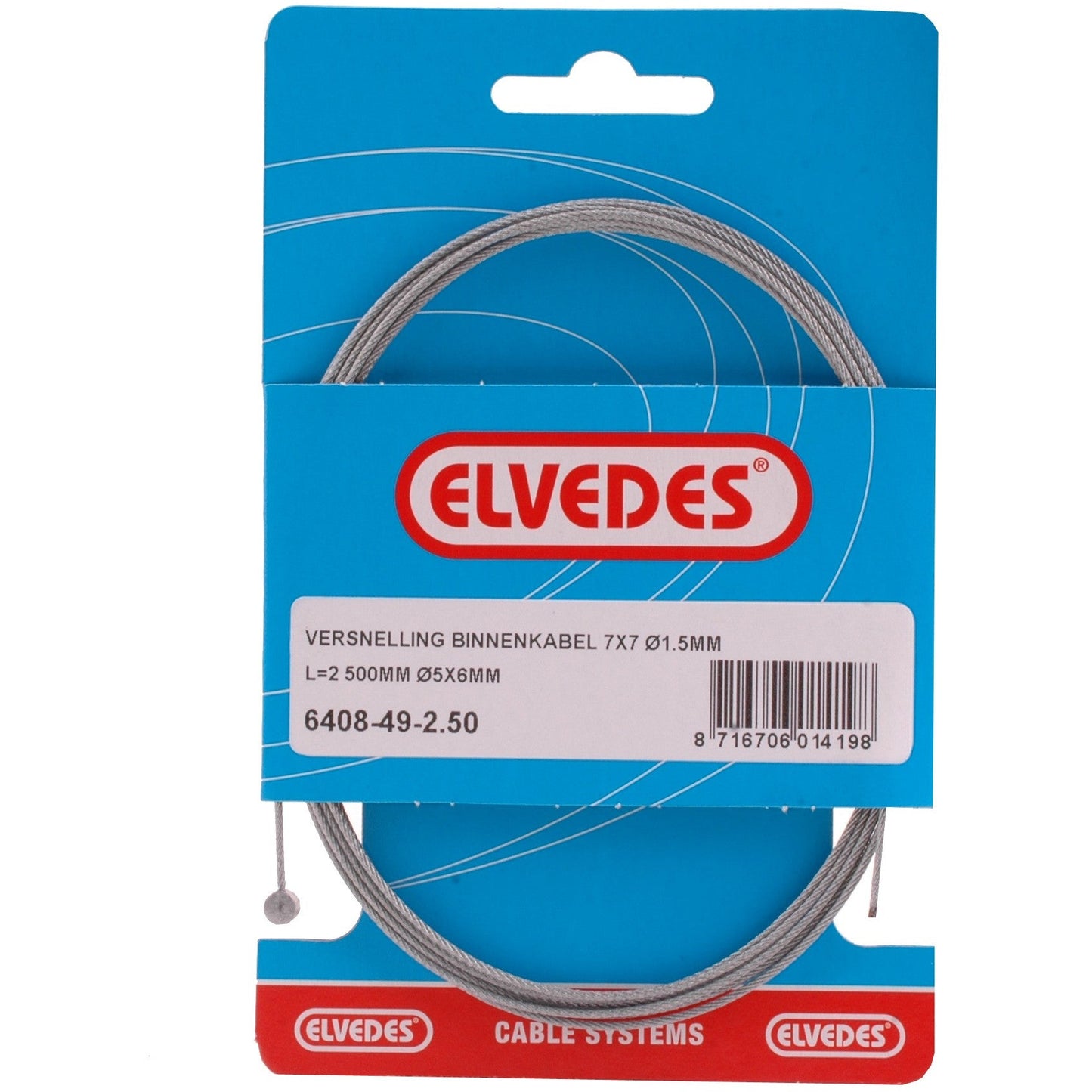 Câble de gaz Elvedes à l'intérieur de la tonne (6408 49-2,50)