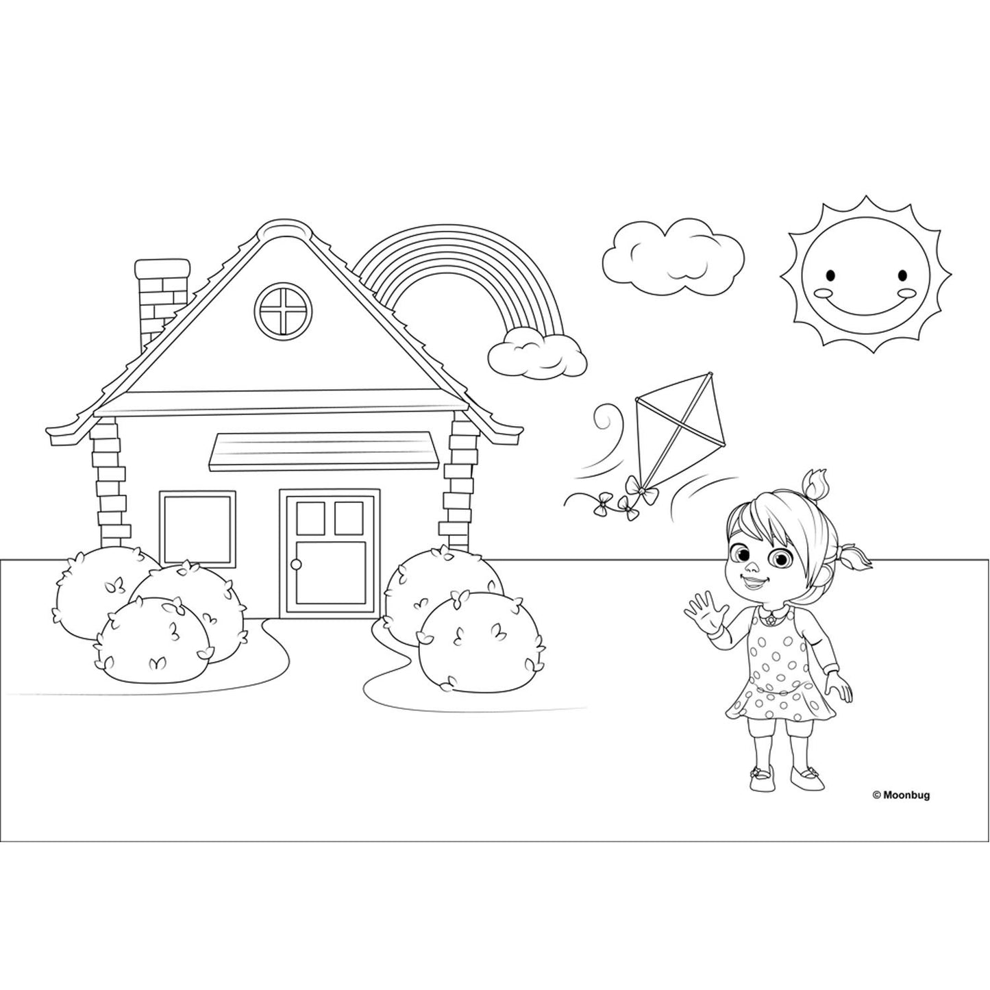Coloriages cocomelon avec pochoir et feuille d'autocollante