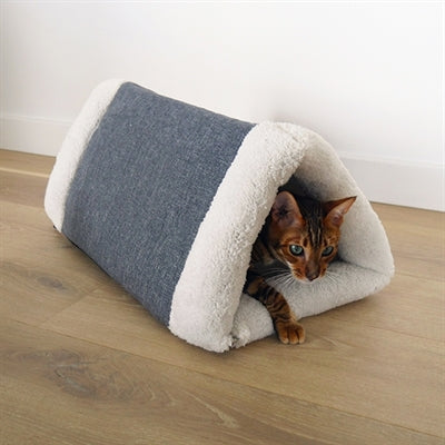 Panier de chat en palissandre en peluche 2 dans 1 couverture pyramide