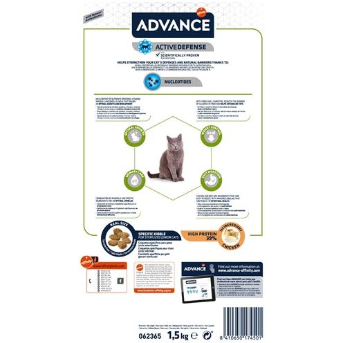 Poulet stérilisé junior de chat avancé