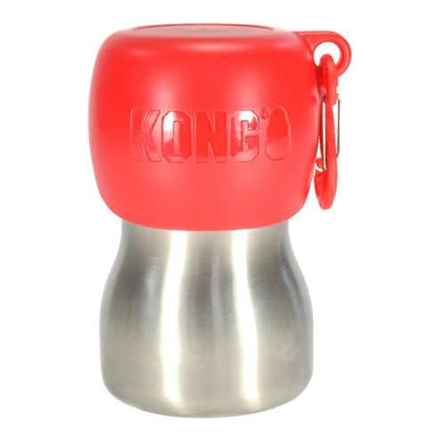 Bouteille de boisson kong h2o rouge en acier inoxydable