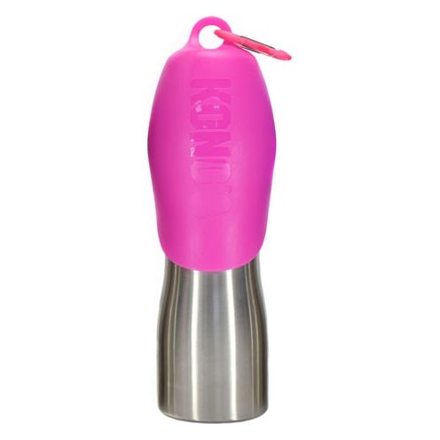Bouteille de boisson Kong H2O rose en acier inoxydable