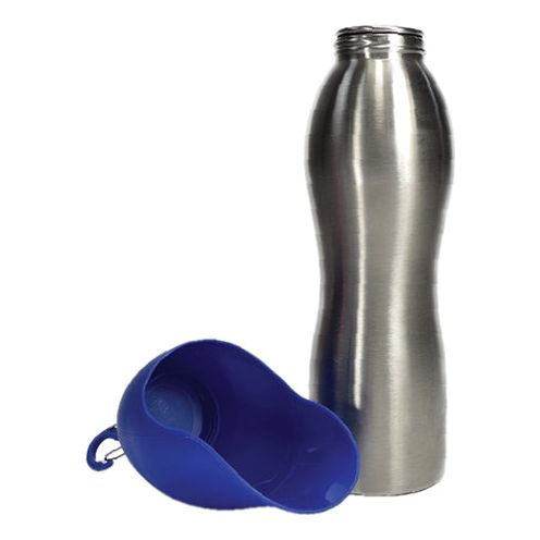 Bouteille de boisson kong h2o bleu en acier inoxydable