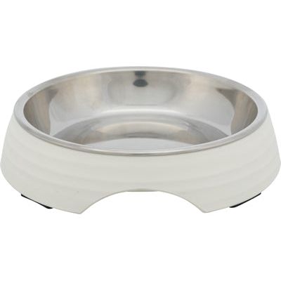 Trixie Food Bowl Cat mélamine en acier inoxydable blanc