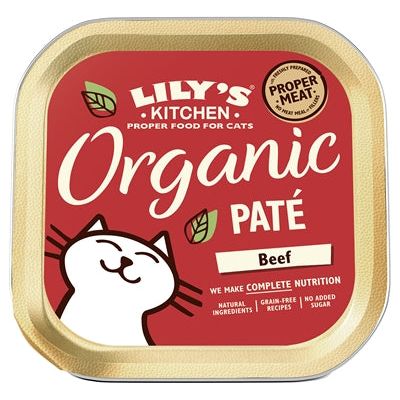 Lily's Kitchen Cat Organic Beef Boeuf Pate
