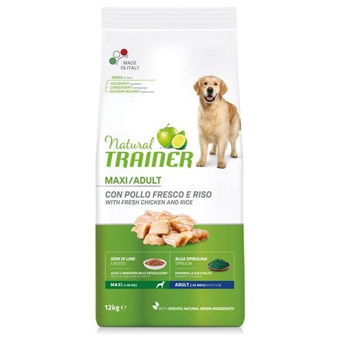 Chien entraîneur naturel Maxi Riz au poulet adulte