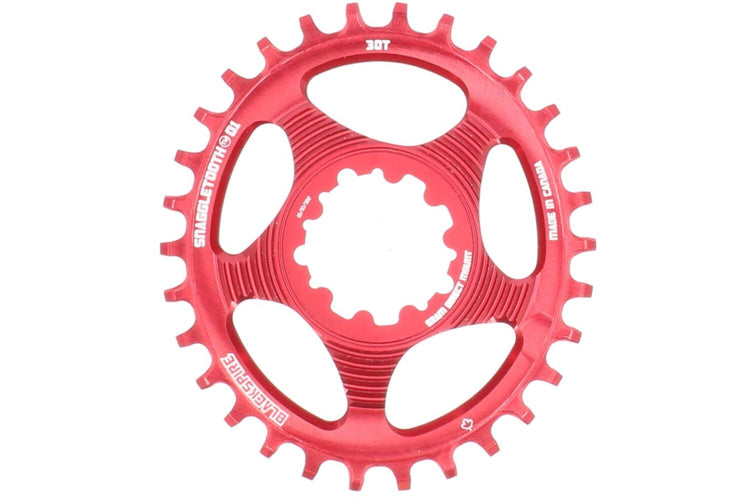 Blackspire - - chaîne supérieure snaggletooth ovale sram spline 30 6 mm décalé rouge