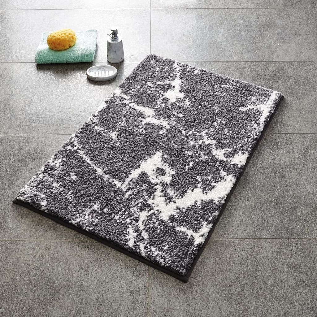 Ridder Ridder Bathroom Mat Marmor 90x60 cm gris et blanc