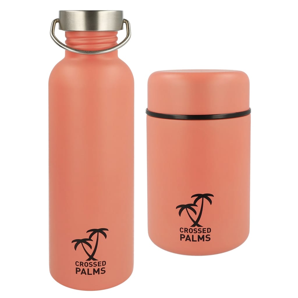 Palmiers croisés Crossed Palms Buaning Bottle and Food Container Ensemble