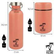 Palmiers croisés Crossed Palms Buaning Bottle and Food Container Ensemble - afbeelding 2
